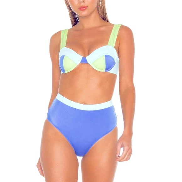 Solid & Striped Lilo Colorblocked Bikini Bottoms ONLY Small - Picture 2 of 8